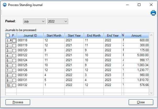 Processing Recurring Journal Entries | AxolonERP Documentation